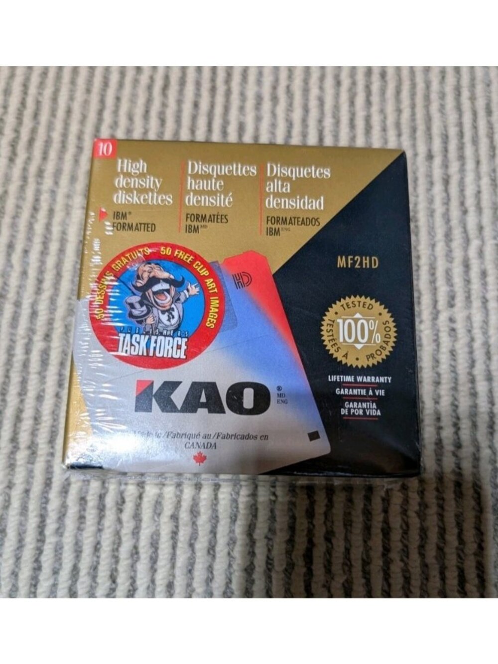 1 KAO MF2HD 3.5" Blank Diskettes 10-pack MF2HD Factory Sealed FAST SHIPPING